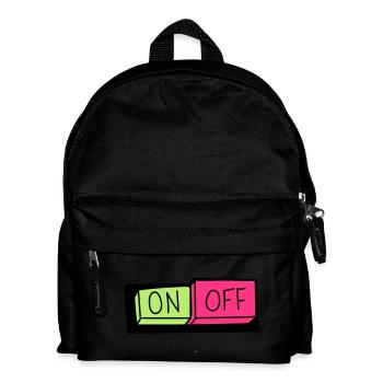 on und off button - Kinder Rucksack - Schwarz - Vorne
