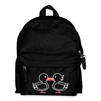 Enten Kuss Linie - Kinder Rucksack - Schwarz - Vorne