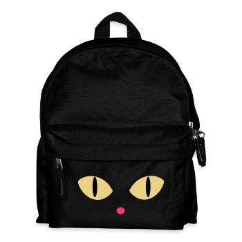 Gelbe Augen - Kinder Rucksack - Schwarz - Vorne