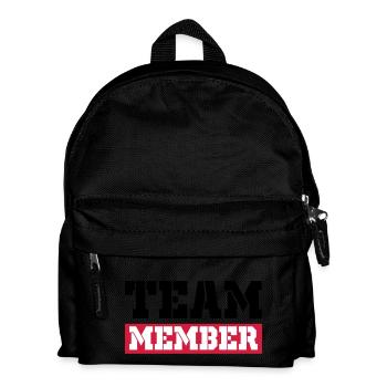 Team Mitglied - Kinder Rucksack - Schwarz - Vorne