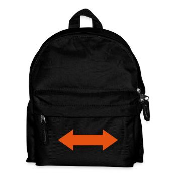 Pfeil - Kinder Rucksack - Schwarz - Vorne