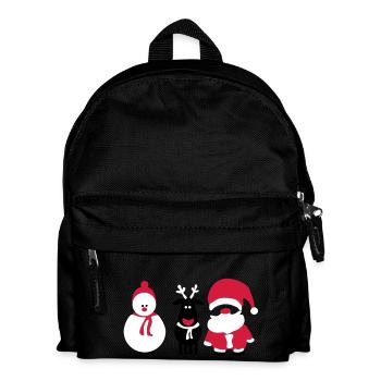 Weihnachts Crew 3 - Kinder Rucksack - Schwarz - Vorne