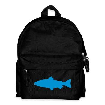 trout fish fishing fish 1 - Kids' Backpack - black - Front