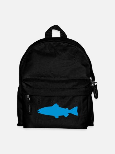 Forellen Angeln Fische 1 - Kinder Rucksack - Schwarz