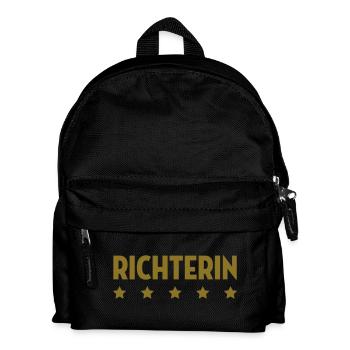Richter Richterin Recht Gericht Rechtsanwalt - Kinder Rucksack - Schwarz - Vorne