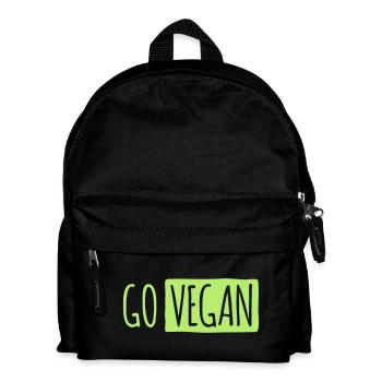 GO VEGAN - Kids' Backpack - black - Front