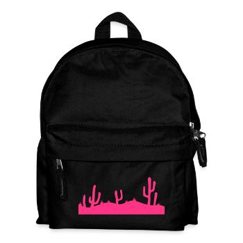 Many Cacti Cactus Desert Cool Purple Evening Night - Kids' Backpack - black - Front