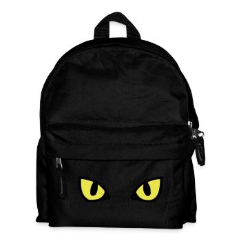 cat's eyes two colours - Kids' Backpack - black - Front