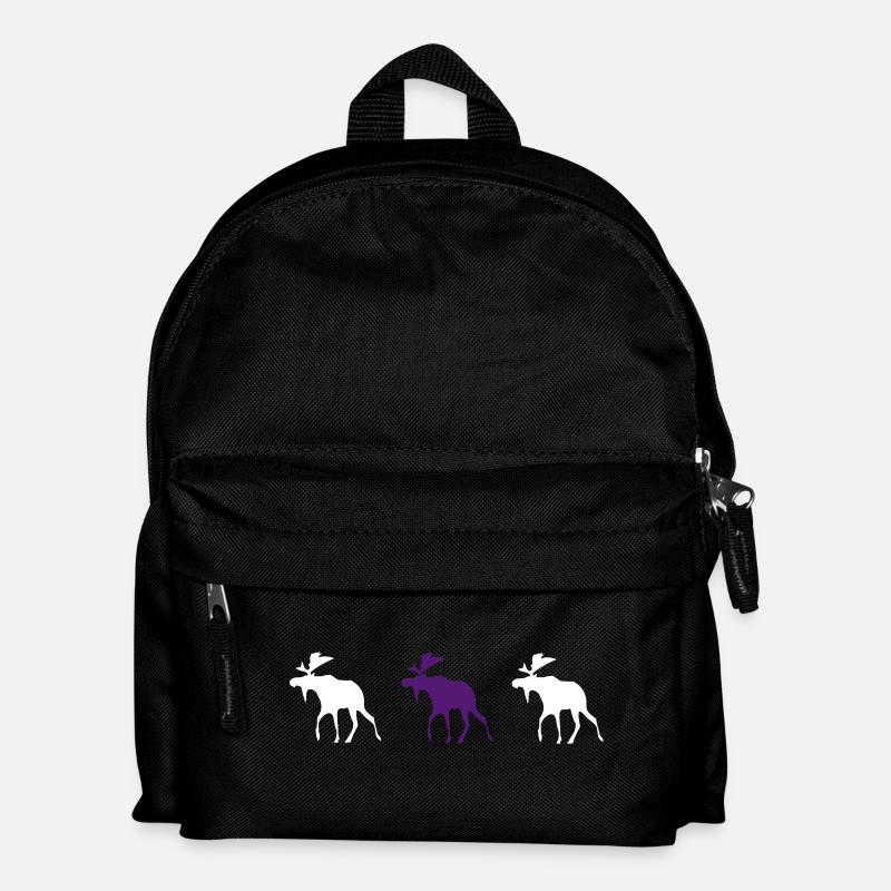 finnland elche - Kinder Rucksack - Schwarz