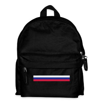 Russische Flagge (Lang) - Kinder Rucksack - Schwarz - Vorne