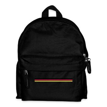Flagge Deutschland - Kinder Rucksack - Schwarz - Vorne