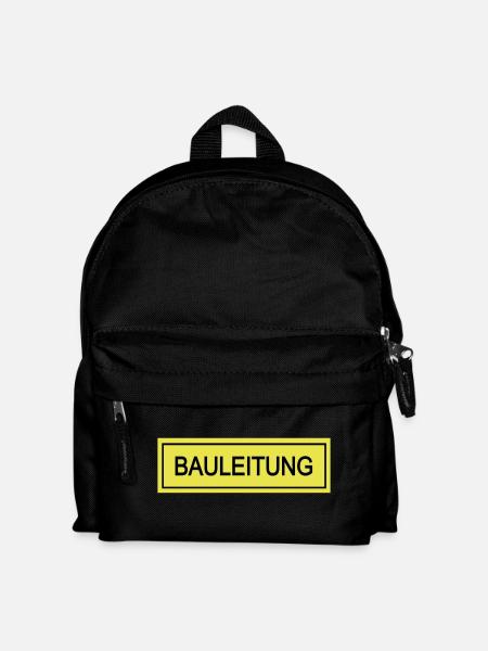 bauleitung - Kinder Rucksack - Schwarz