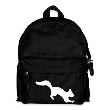 hüpfendes flinkes Eichhörnchen Streifenhörnchen - Kinder Rucksack - Schwarz - Vorne