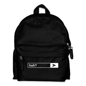 Huh? Meistgestellte Frage (Chat) (Vector) - Kinder Rucksack - Schwarz - Vorne