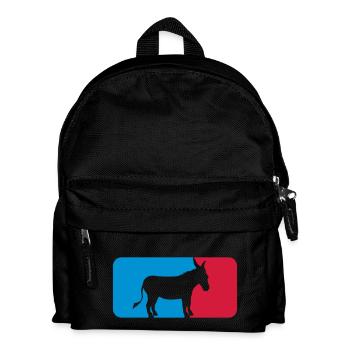bouton sport logo cool âne cheval poney petit paquet - Sac à dos Enfant - noir - Devant