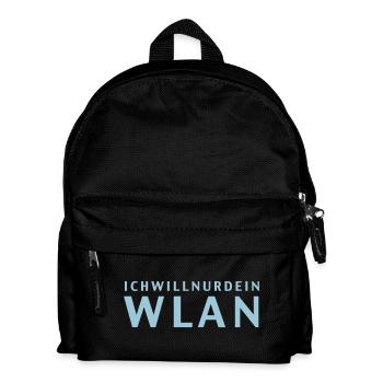 Ich will nur dein Wlan, Internet - Kinder Rucksack - Schwarz - Vorne