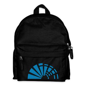 halbkreis balken musik lautstaerke mischpult form - Kinder Rucksack - Schwarz - Vorne