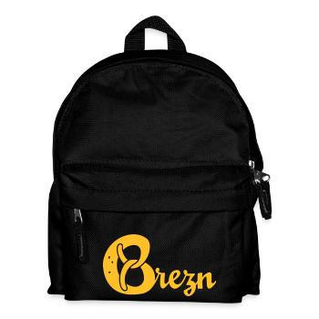 Brezn gelb - Kinder Rucksack - Schwarz - Vorne