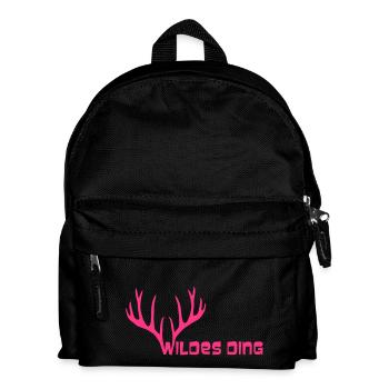 Bois de Cerf orignal sauvage Chose sauvage - Sac à dos Enfant - noir - Devant