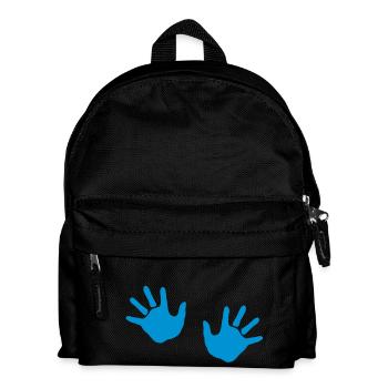 baby - hands - handprint - Kids' Backpack - black - Front