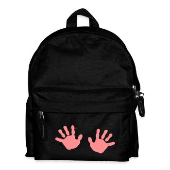 baby - hands - handprint - Kids' Backpack - black - Front
