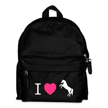 J'aime les chevaux - cheval sauvage - Sac à dos Enfant - noir - Devant