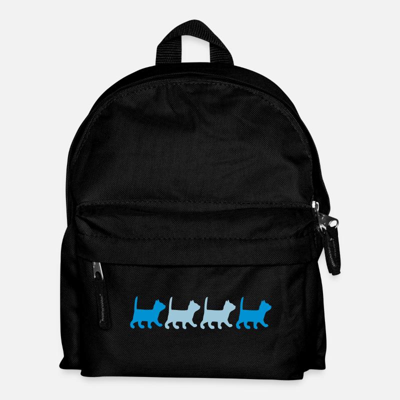 Kleine Katzen gehen - Kinder Rucksack - Schwarz