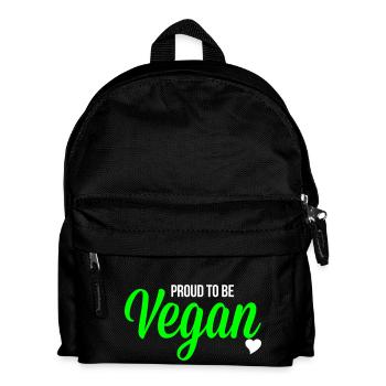 Vegan - Kinder Rucksack - Schwarz - Vorne