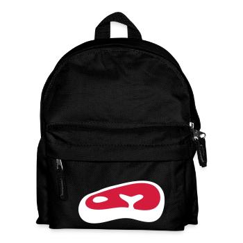 steak - Kids' Backpack - black - Front
