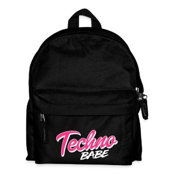 Techno Babe - Kinder Rucksack - Schwarz - Vorne