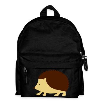 Igel - zackig - Kinder Rucksack - Schwarz - Vorne