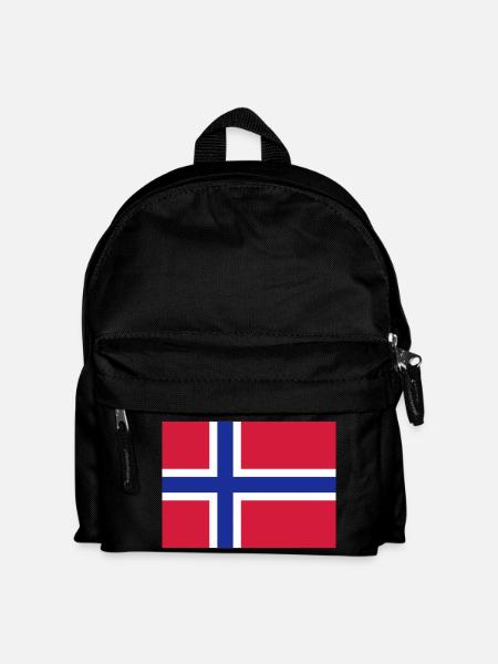 norway flag - Kids' Backpack - black