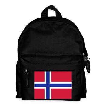 Norge - Norsk Flagg - Norway - Norwegian Flag - Kids' Backpack - black - Front