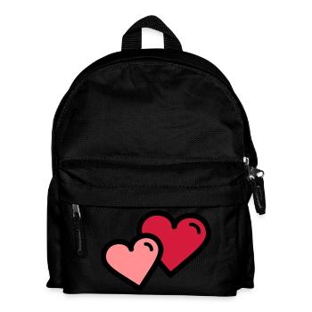 Valentine's Heart: double coeur - Sac à dos Enfant - noir - Devant