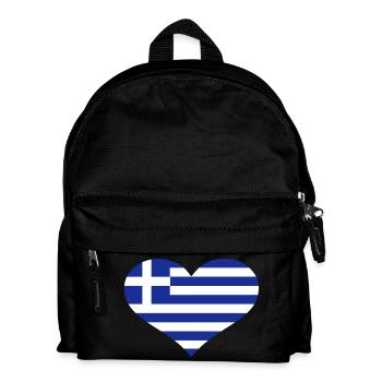 Griechenland - Kinder Rucksack - Schwarz - Vorne