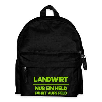 Landwirt Shirt - Lustiges Bauer Bäuerin Geschenk - Kinder Rucksack - Schwarz - Vorne