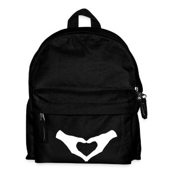 Herz Hände / Hand Heart 2 - Kinder Rucksack - Schwarz - Vorne