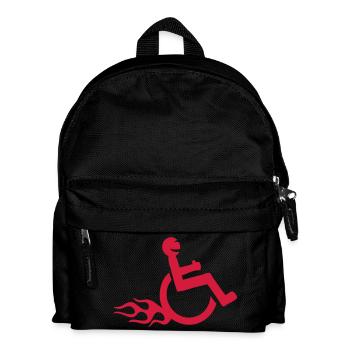 handicap fauteuil roulant fun handisport - Sac à dos Enfant - noir - Devant