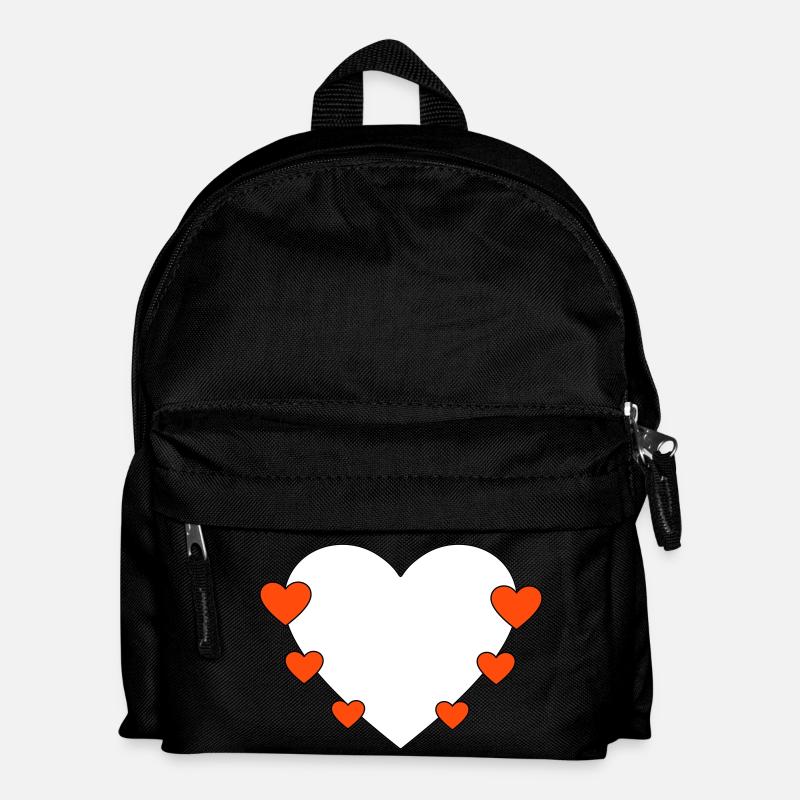 Cœur avec de petits cœurs - Sac à dos Enfant - noir