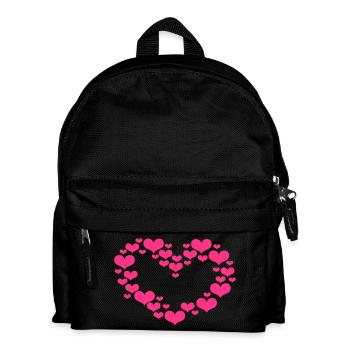 Herz aus Herzen - Kinder Rucksack - Schwarz - Vorne