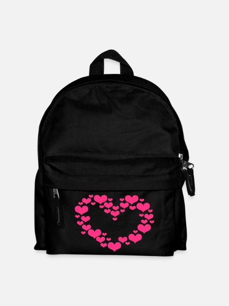 Herz aus Herzen - Kinder Rucksack - Schwarz