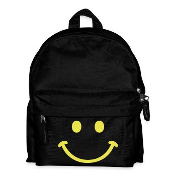 smile smiley - Kinder Rucksack - Schwarz - Vorne