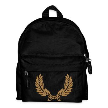 Lorbeer Kranz gold Logo Zweige - Kinder Rucksack - Schwarz - Vorne