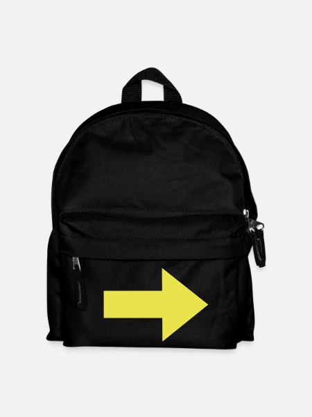 Gelber Pfeil - Kinder Rucksack - Schwarz