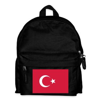 Nationalflagge der Türkei - Kinder Rucksack - Schwarz - Vorne