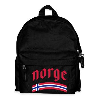 Norwegen Fahne Norge - Kinder Rucksack - Schwarz - Vorne