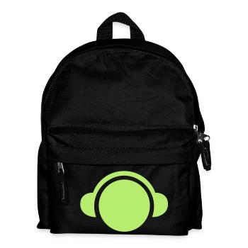 dj electro techno casque de tête électro-tête - Sac à dos Enfant - noir - Devant