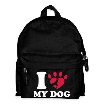 I Love My Dog - Kinder Rucksack - Schwarz - Vorne