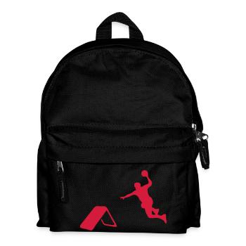 Tchoukball Silhouette Schatten shadow9 Ziel - Kinder Rucksack - Schwarz - Vorne