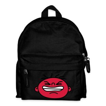 Angry Face - Kinder Rucksack - Schwarz - Vorne